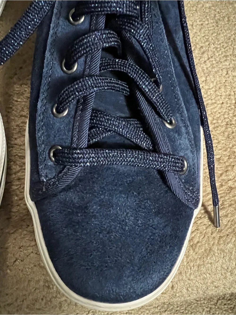 Keds Men's Navy Suede Low-Top Sneakers with White Sole
